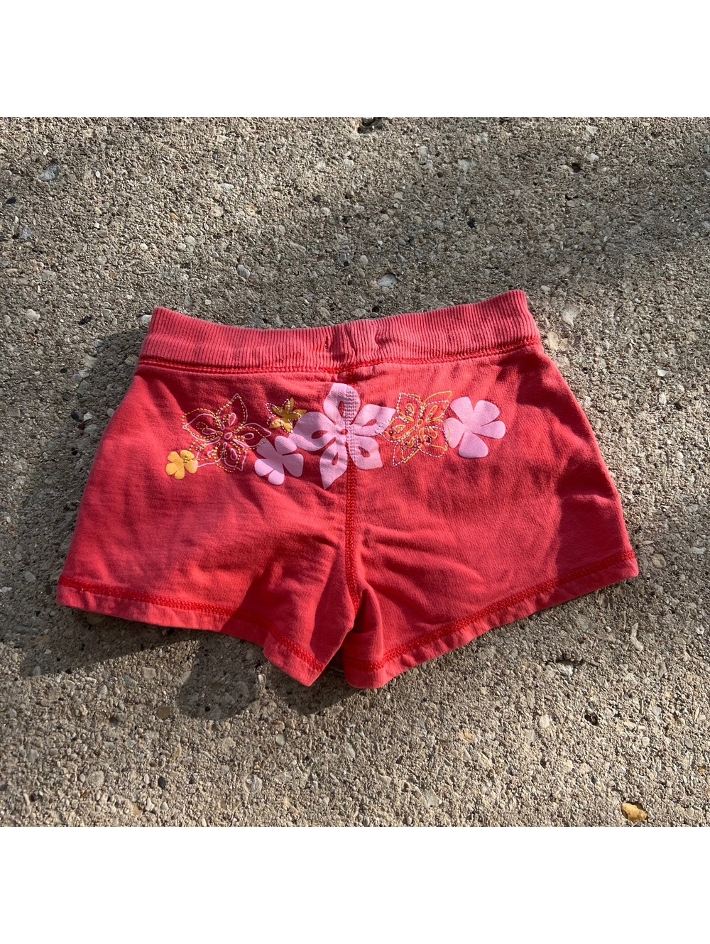 Y2K floral print on back mini shorts